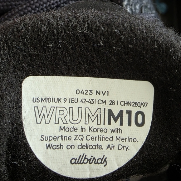 Allbirds Wool Runner-Up Mizzle High  WRUM Men's 10 Sneakers /Shoes - Picture 8 of 15